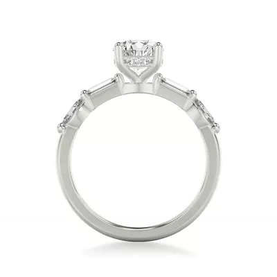 Keely Hidden Halo Mixed-Shape Engagement Ring