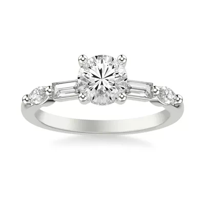 Keely Hidden Halo Mixed-Shape Engagement Ring
