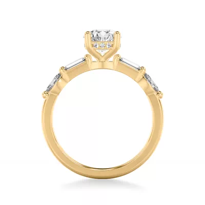 Keely Hidden Halo Mixed-Shape Engagement Ring
