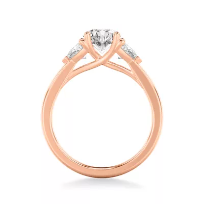 Maura Trillion Lab Three Stone Engagement Ring (0.50 ctw)