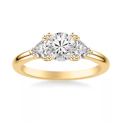 Maura Trillion Lab Three Stone Engagement Ring (0.50 ctw)