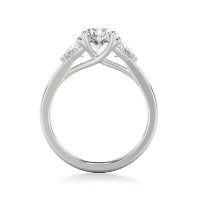 Maura Trillion Lab Three Stone Engagement Ring (0.50 ctw)