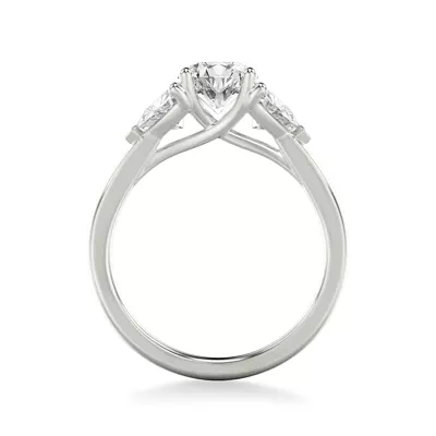 Maura Trillion Lab Three Stone Engagement Ring (1.00 ctw)