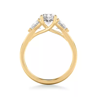 Maura Trillion Lab Three Stone Engagement Ring (1.00 ctw)