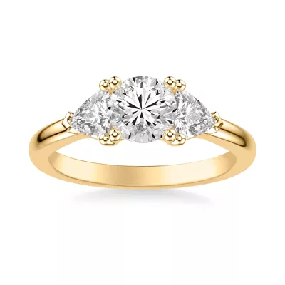 Maura Trillion Lab Three Stone Engagement Ring (1.00 ctw)