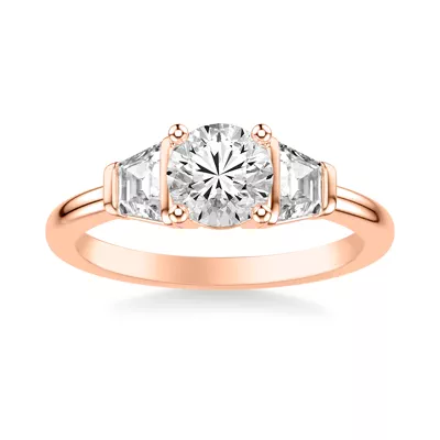 Charlene Trapezoid Lab Three-Stone Engagement Ring (0.50 ct. tw.)