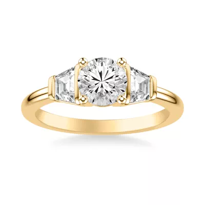 Charlene Trapezoid Lab Three-Stone Engagement Ring (0.50 ct. tw.)