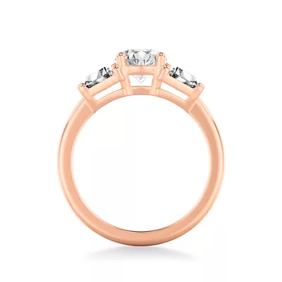 Charlene Trapezoid Lab Three-Stone Engagement Ring (1.0 ct. tw.)
