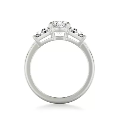 Charlene Trapezoid Lab Three-Stone Engagement Ring (1.0 ct. tw.)