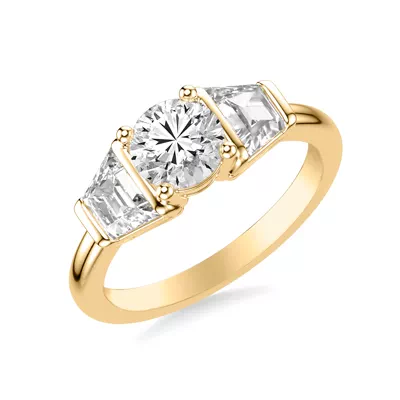 Charlene Trapezoid Lab Three-Stone Engagement Ring (1.0 ct. tw.)