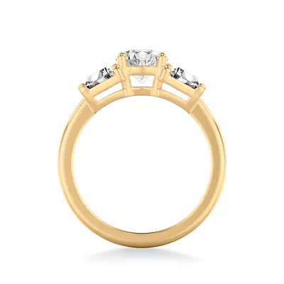 Charlene Trapezoid Lab Three-Stone Engagement Ring (1.0 ct. tw.)