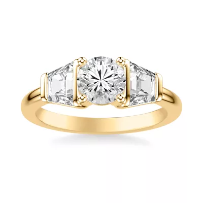 Charlene Trapezoid Lab Three-Stone Engagement Ring (1.0 ct. tw.)