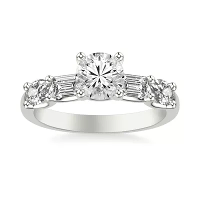 Kent Mixed-Shape Lab Engagement Ring