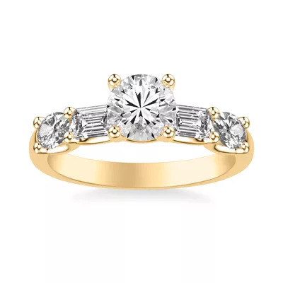 Kent Mixed-Shape Lab Engagement Ring