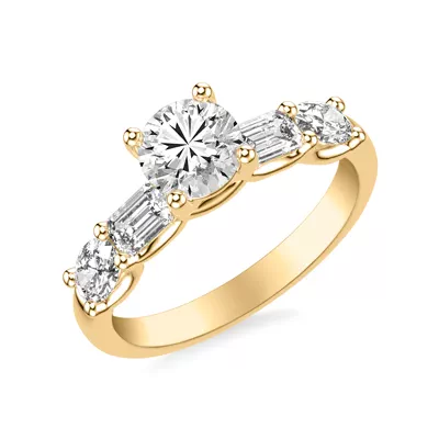 Kent Mixed-Shape Lab Engagement Ring