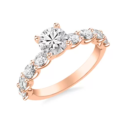 Bedford East-West Oval Lab Engagement Ring