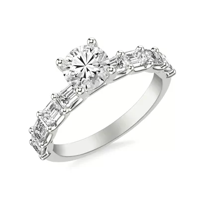 Morrisey East-West Emerald-Cut Lab Engagement Ring