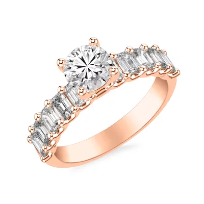 Deanna Emerald-Cut Lab Engagement Ring