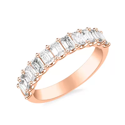 Deanna Emerald-Cut Lab Band