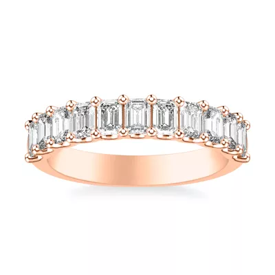 Deanna Emerald-Cut Lab Band