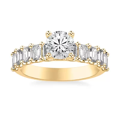Deanna Emerald-Cut Lab Engagement Ring