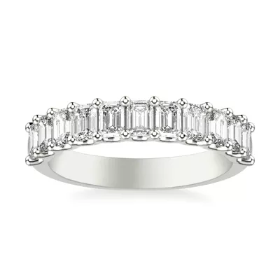 Deanna Emerald-Cut Lab Band