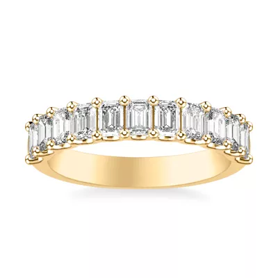 Deanna Emerald-Cut Lab Band