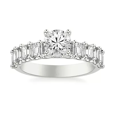 Deanna Emerald-Cut Lab Engagement Ring