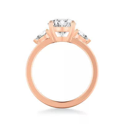Cortina Pear Three-Stone Lab Engagement Ring