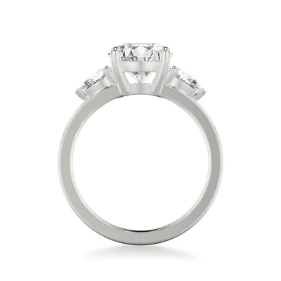 Cortina Pear Three-Stone Lab Engagement Ring