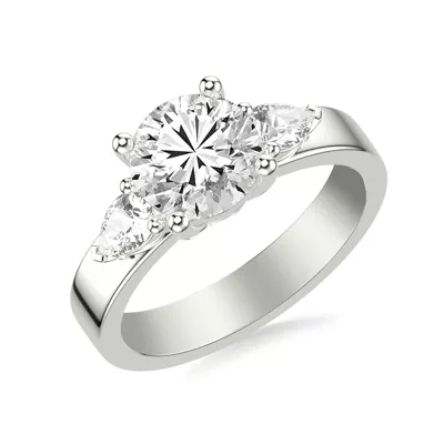 Cortina Pear Three-Stone Engagement Ring