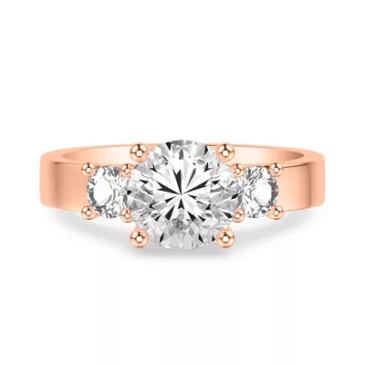 Cortina Round Three-Stone Engagement Ring