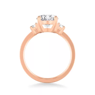 Cortina Oval Three-Stone Lab Engagement Ring