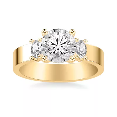Cortina Oval Three-Stone Lab Engagement Ring