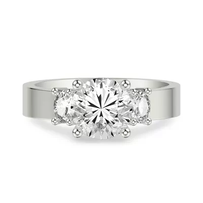 Cortina Oval Three-Stone Lab Engagement Ring