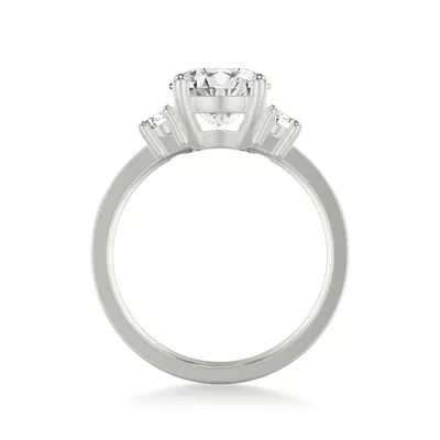 Cortina Oval Three-Stone Lab Engagement Ring