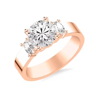 Cortina Oval Three-Stone Engagement Ring