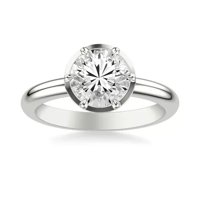 Domo Bezel Solitaire Engagement Ring