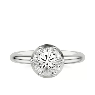 Domo Bezel Solitaire Engagement Ring