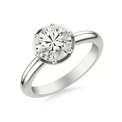 Domo Bezel Solitaire Engagement Ring