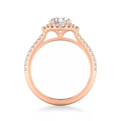 Gisele Diamond Halo Engagement Ring