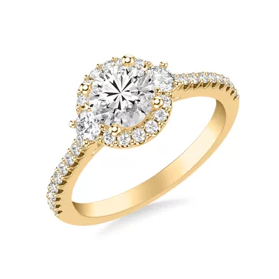 Gisele Diamond Halo Engagement Ring