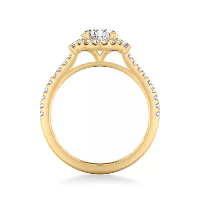 Gisele Diamond Halo Engagement Ring