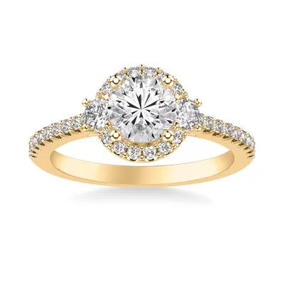 Gisele Diamond Halo Engagement Ring