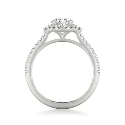 Gisele Diamond Halo Engagement Ring