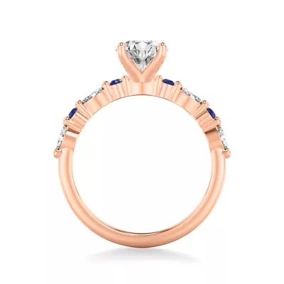 Alanna Sapphire Accent Engagement Ring