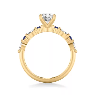 Alanna Sapphire Accent Engagement Ring