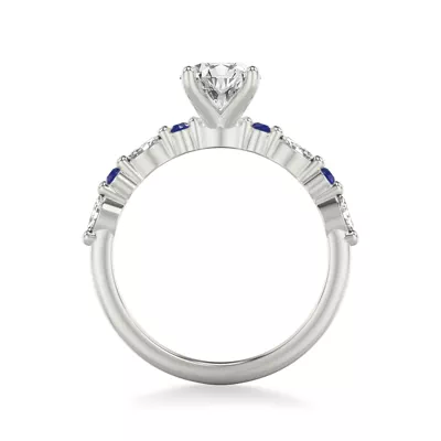 Alanna Sapphire Accent Engagement Ring