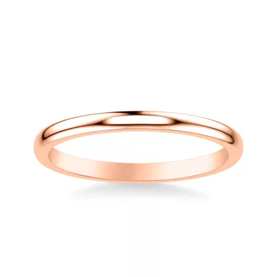 Jacie High Polished Wedding Band