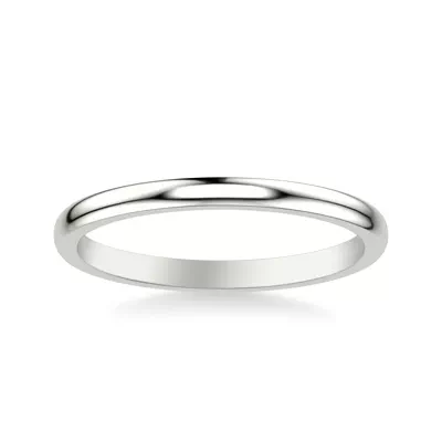 Jacie High Polished Wedding Band